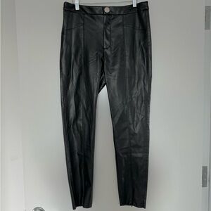 Zara Black Faux Leather Pants